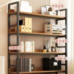 رف الكتب الخشبية الصناعية