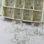 كاسات شاي حز ذهبي 12