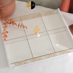 مضيفة مستطيل حجم كبير مقطعة 6 عيون ( و بالشكر تدوم النعم )