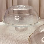 جاط كيك قاعدة زجاج برجل غطا اكريلك