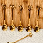 طقم معالق قرفة ذهبي (سنبلة)