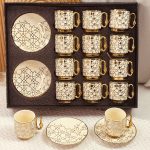 طقم فناجين حلوة 12+12 مذهب