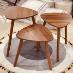 طقم سكملات خشب 3 قطع مدور