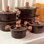 طقم طناجر جرانيت دبابة 6 قطع