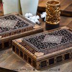 مضيفة سورية خشب مع غطا متحرك