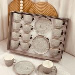 طقم فناجين قهوة محفر عدد 12