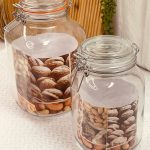 مرطبان زجاج محكم الاغلاق مع امان(حجمين السعر فالوصف)