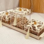 طقم صينية معدن + 3 مضايف اكريلك