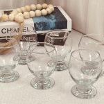 طقم 6 كاسات عصير بكعب لاف تركي